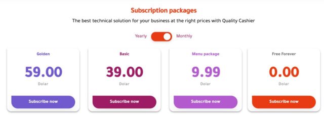 Subscription Packages from Quality Cashier 