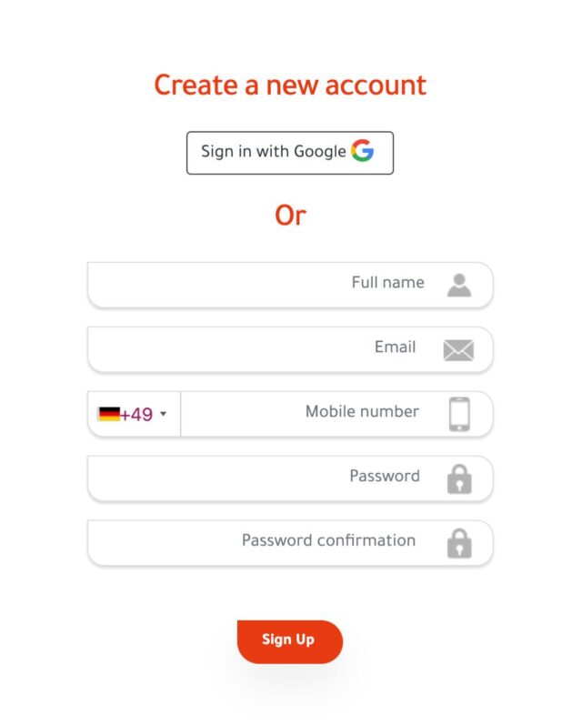 Greating new account via Quality Cashier using Email or Google account