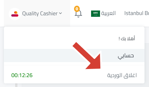 إغلاق الوردية
